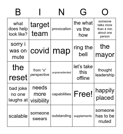 Ppl Day Bingo Card