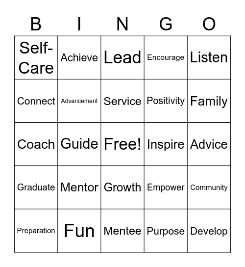 G.E.A.R. Bingo Card