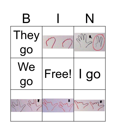 Verbo IR y palabras de frecuencia Bingo Card