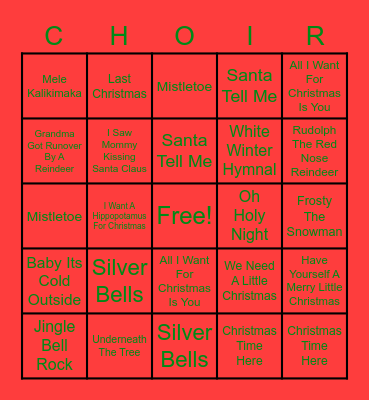 Christmas Social Bingo Card