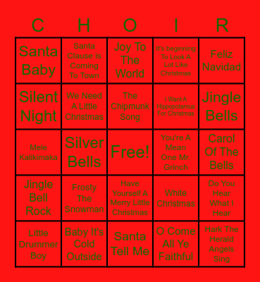 Christmas Social Bingo Card