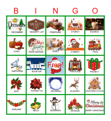 CHRISTMAS BINGO Card