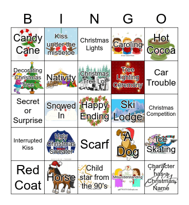 HALLMARK CHRISTMAS MOVIE Bingo Card