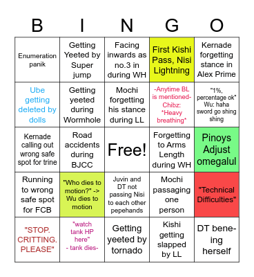 TEA Memes Bingo Card