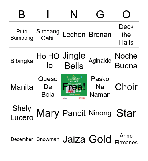 Christmas Kumustahan Bingo Card
