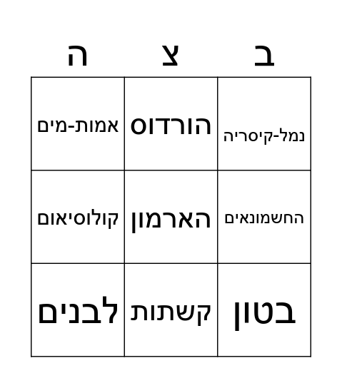 #אדריכלות_רומית# Bingo Card