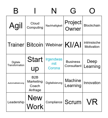 LinkIn IT BingoB Bingo Card