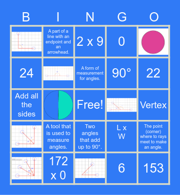 Math Vocabulary Bingo Card