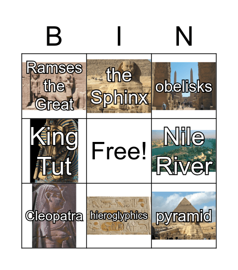 English Village Egypt Bingo Card