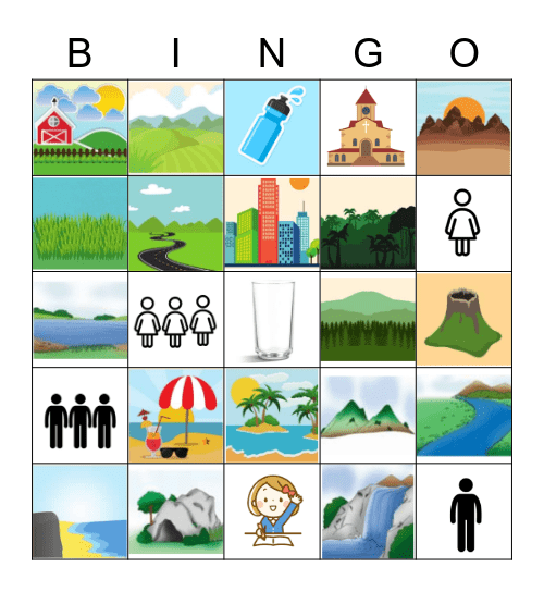 Landscapes and people Bingo Card