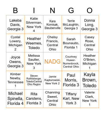 BLOOM Bingo! Bingo Card