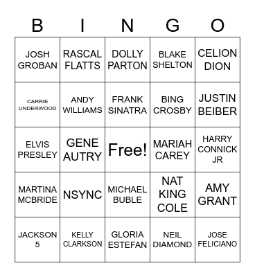 CHRISTMAS ZOOM BINGO Card