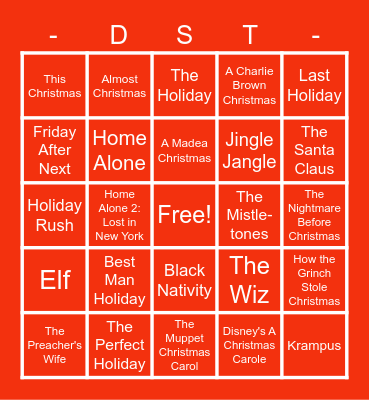 FCAC Holiday Soiree Bingo Card