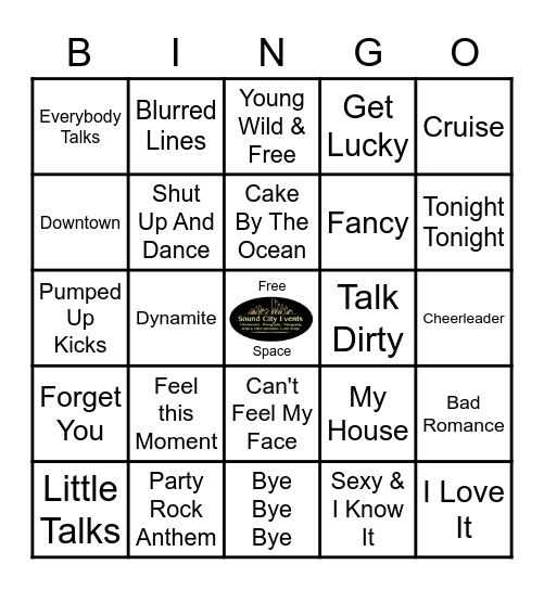 K-Pub Music Bingo! The 2000's Bingo Card