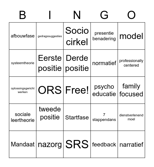 IAG Bingo Card