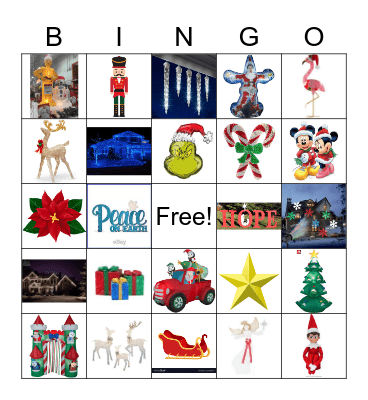 Christmas Lights BINGO Card