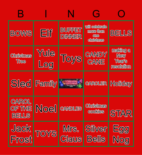 Celebrate Christmas at Hilldrup Bingo Card