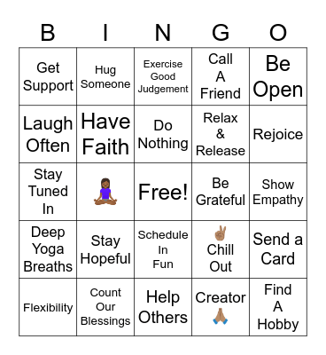 KEEP THE FAITH Bingo Card