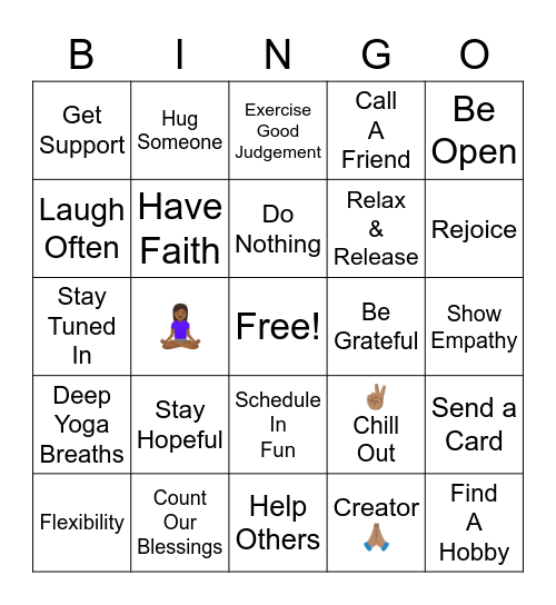 KEEP THE FAITH Bingo Card