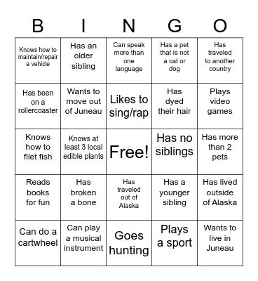 Find Someone Who... Bingo Card