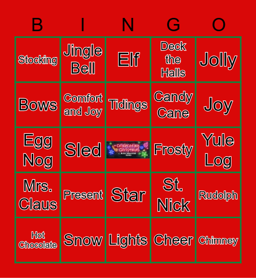 Celebrate Christmas at Hilldrup Bingo Card