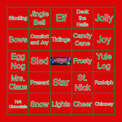 Celebrate Christmas at Hilldrup Bingo Card