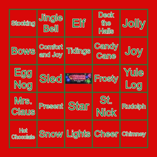 Celebrate Christmas at Hilldrup Bingo Card