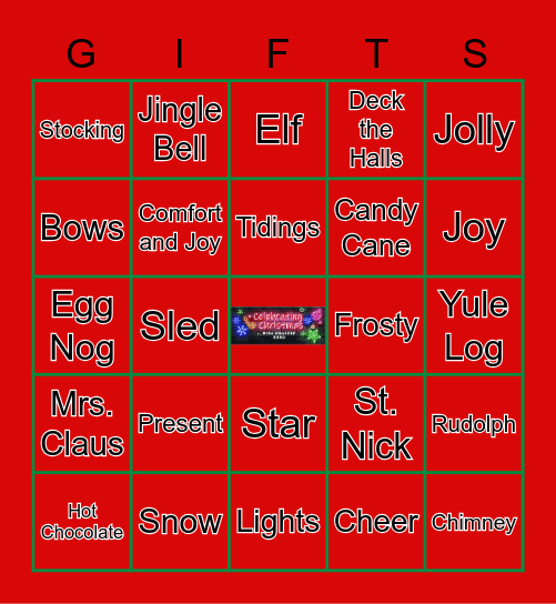 Celebrate Christmas at Hilldrup Bingo Card