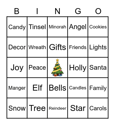 Holiday Bingo Card