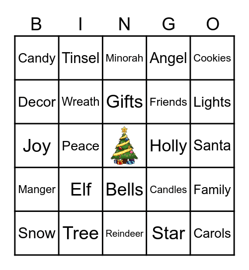 Holiday Bingo Card