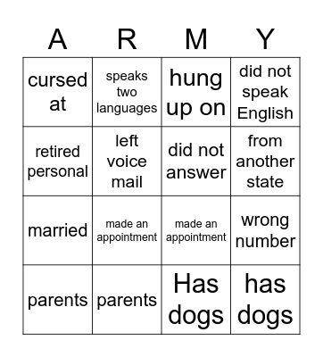 Bingo Card