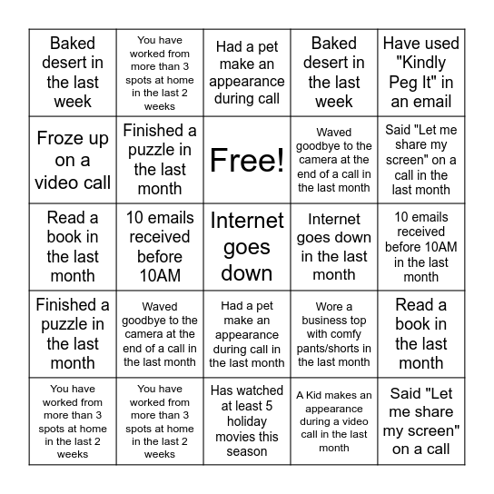 Praesidium Bingo Card