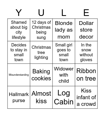 Hallmark Christmas Movies Bingo Card