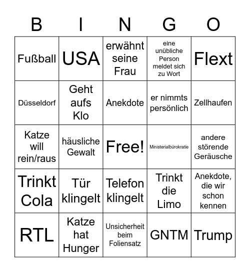 Das ultimative Kamps Bingo Card