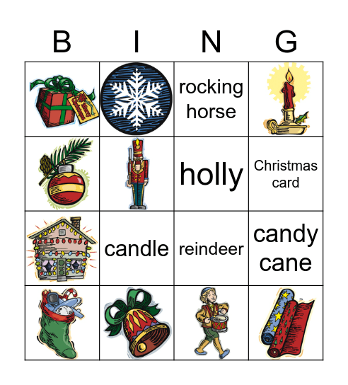 Repka, Christmas Bingo (words) Bingo Card