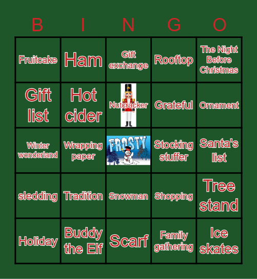 Comptroller TS Holiday Bingo Card