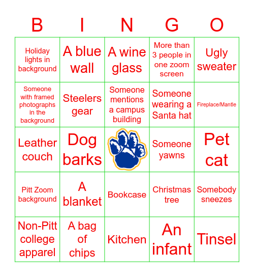 Merry Mingle Bingo Card