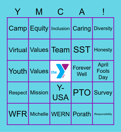 YMCA Bingo Card
