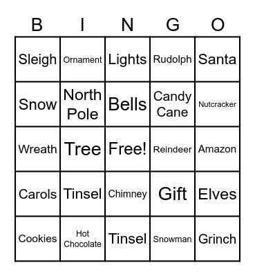 Christmas Bingo Card