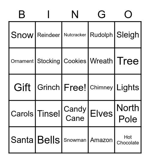 Christmas Bingo Card