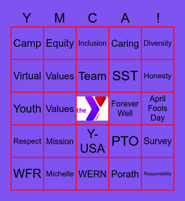 YMCA Bingo Card