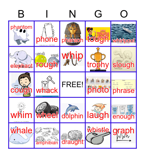 wh, ph, gh Bingo Card