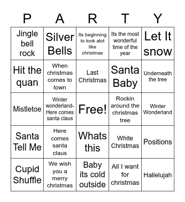 Virtual Christmas Party Bingo Card