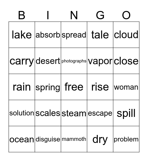 Unit 2 Reach  Bingo Card