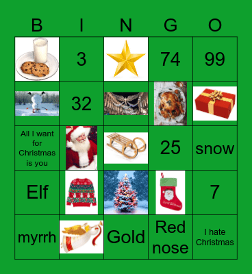 Christmas Bingo - Fun December Bingo Card