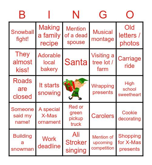 Christmas Ever After Bingo Card