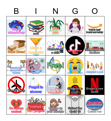 Quarantine Bingo Card