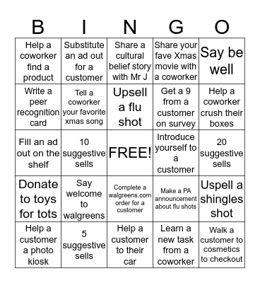 State street bingo Card