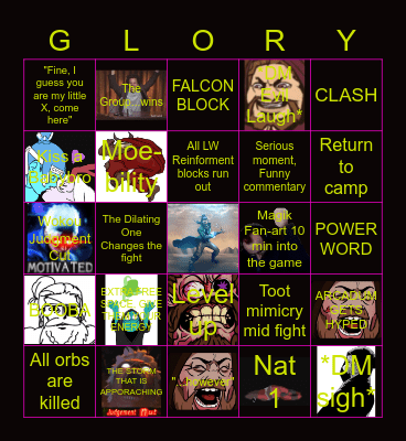 Shadow of Tyre Episode 20 "You have Waited now we get Weird" Bingo Card