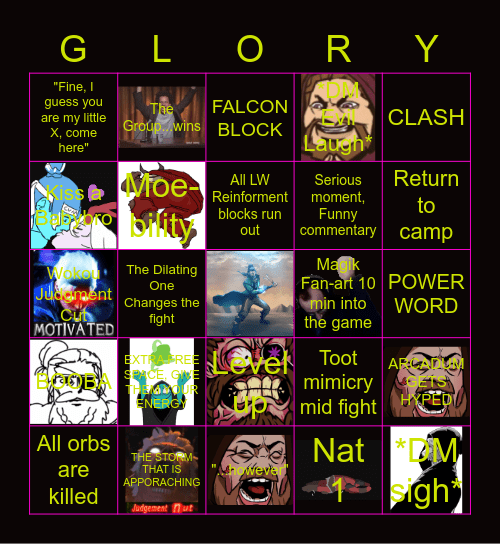 Shadow of Tyre Episode 20 "You have Waited now we get Weird" Bingo Card